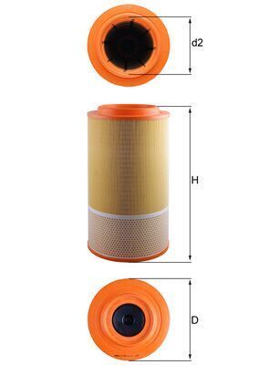 Oro filtras MAHLE LX 1024