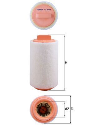 Oro filtras MAHLE LX 3251