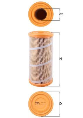 Oro filtras MAHLE LX 7045