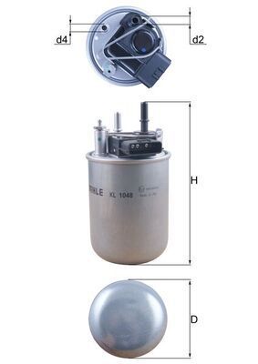 Kuro filtras MAHLE KL 1048