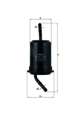 Kuro filtras MAHLE KL 115