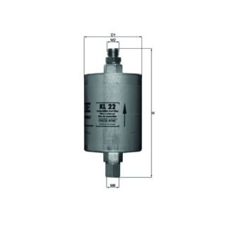 Kuro filtras MAHLE KL 22