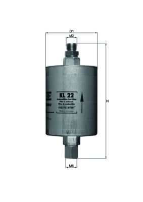 Kuro filtras MAHLE KL 22