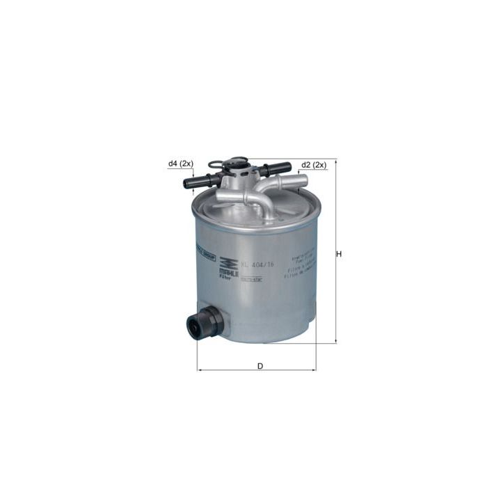 Kuro filtras MAHLE KL 404/16