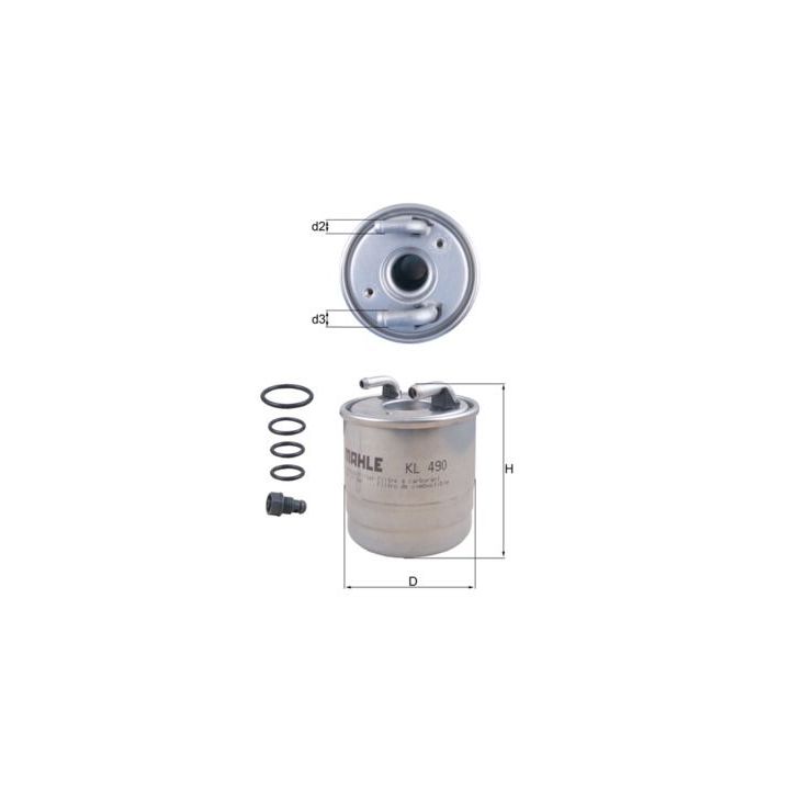 Kuro filtras MAHLE KL 490D