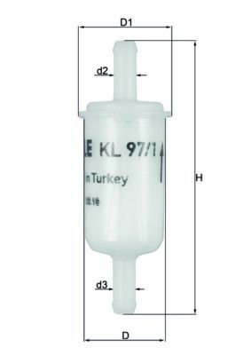 Kuro filtras MAHLE KL 97/1 OF