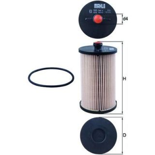 Kuro filtras MAHLE KX 222D