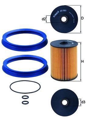 Kuro filtras MAHLE KX 503D