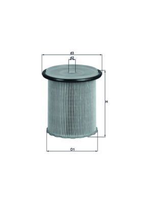 Kuro filtras MAHLE KX 74