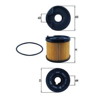 Kuro filtras MAHLE KX 87D