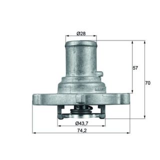 Termostatas, aušinimo skystis MAHLE TI 122 87D