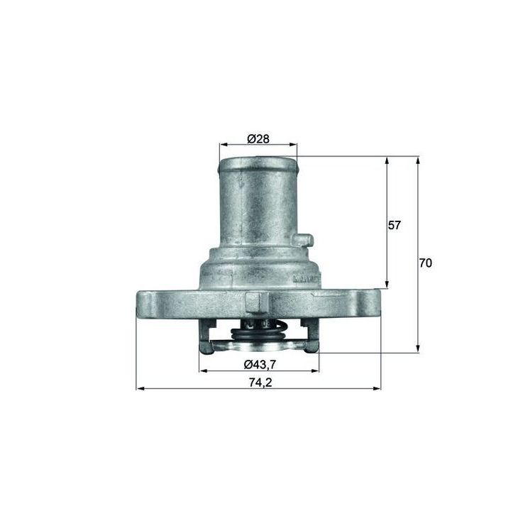 Termostatas, aušinimo skystis MAHLE TI 122 87D