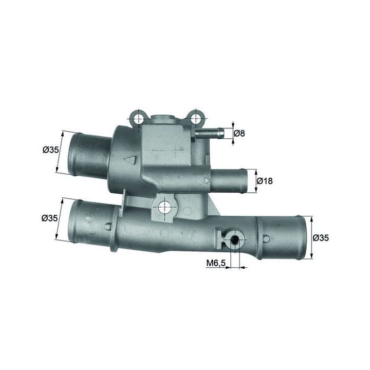 Termostatas, aušinimo skystis MAHLE TI 123 88