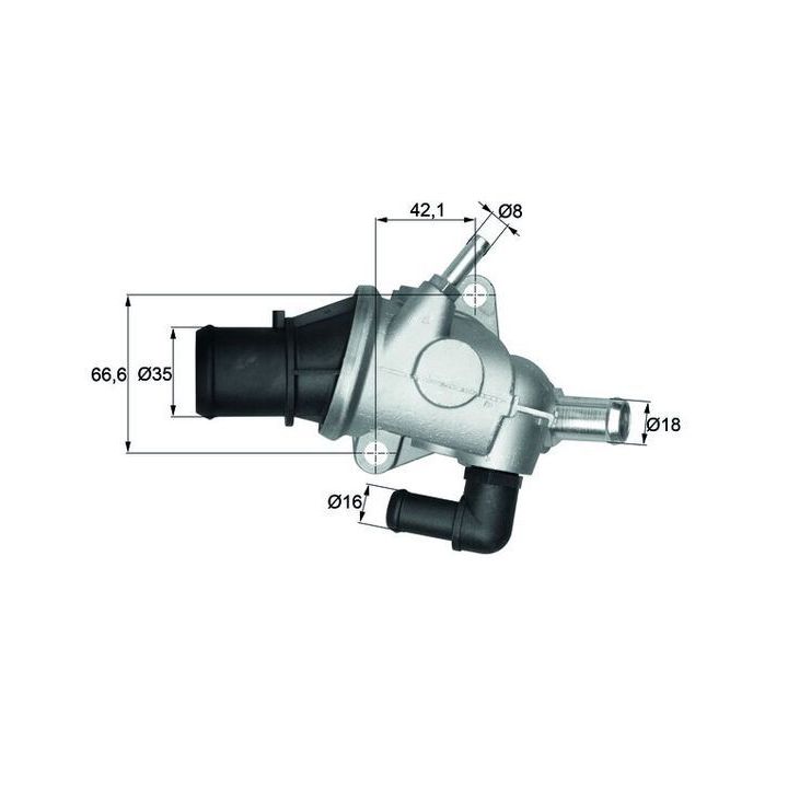 Termostatas, aušinimo skystis MAHLE TI 125 88