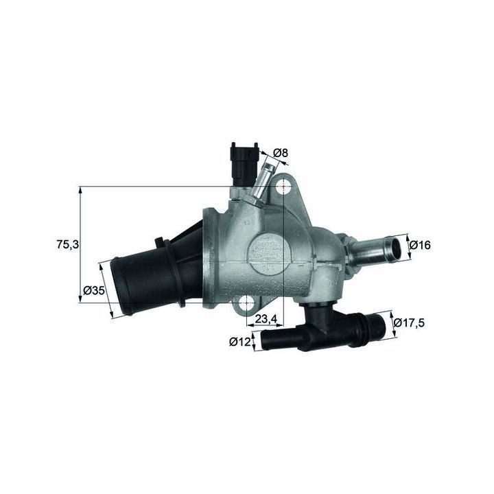 Termostatas, aušinimo skystis MAHLE TI 142 83