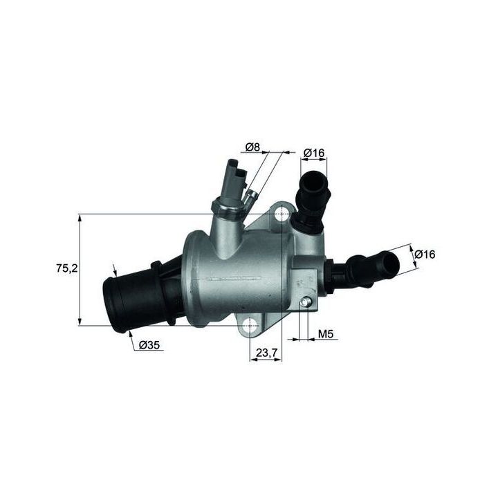 Termostatas, aušinimo skystis MAHLE TI 143 88