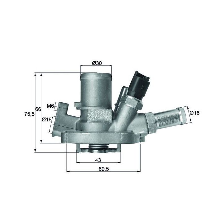 Termostatas, aušinimo skystis MAHLE TI 151 80