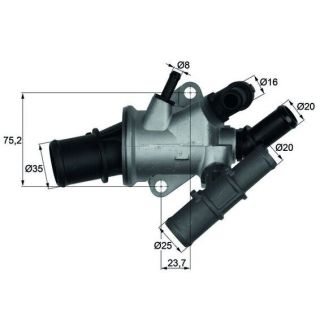 Termostatas, aušinimo skystis MAHLE TI 165 88