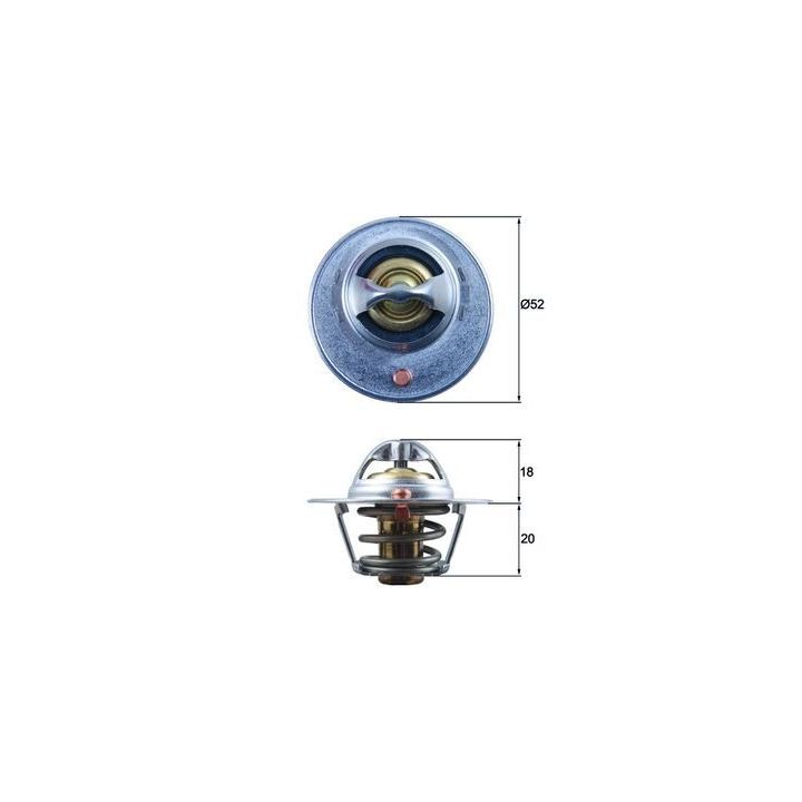 Termostatas, aušinimo skystis MAHLE TX 185 82D