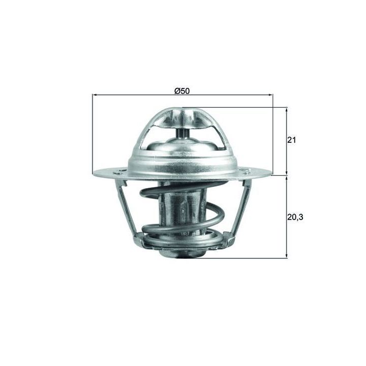 Termostatas, aušinimo skystis MAHLE TX 196 75D