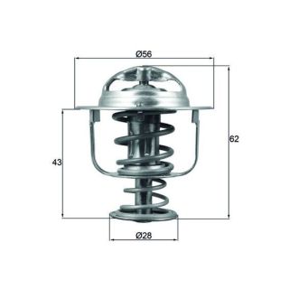 Termostatas, aušinimo skystis MAHLE TX 197 71D