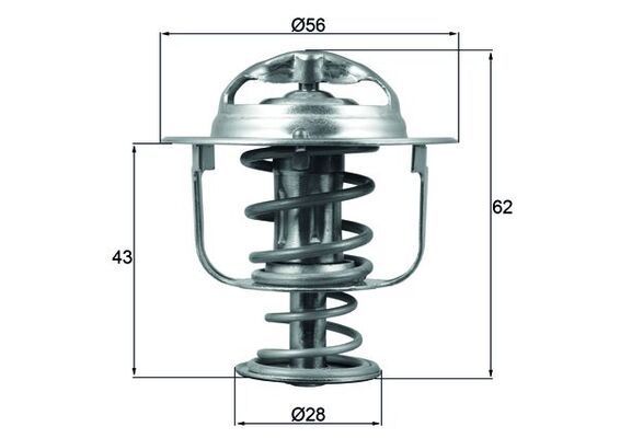 Termostatas, aušinimo skystis MAHLE TX 197 71D