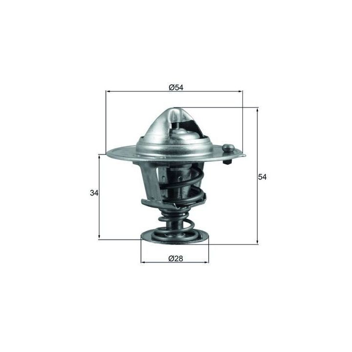 Termostatas, aušinimo skystis MAHLE TX 206 88D