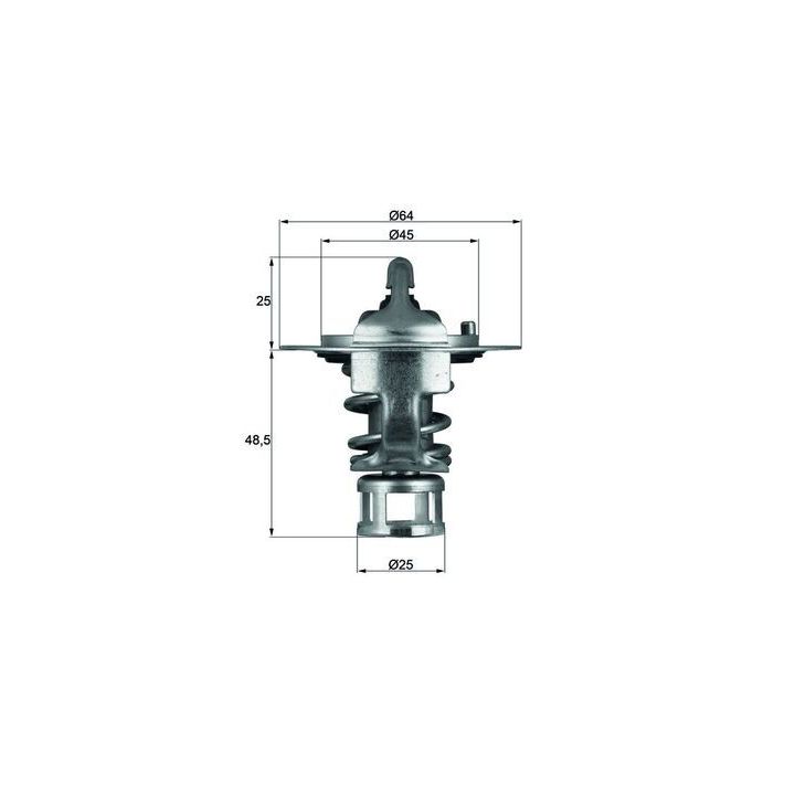 Termostatas, aušinimo skystis MAHLE TX 65 82