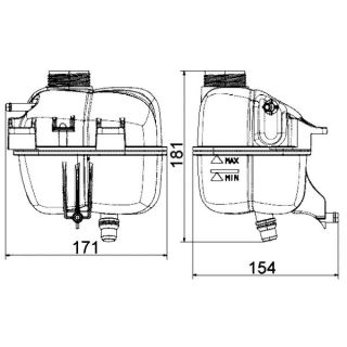Išsiplėtimo bakelis, aušinimo skystis MAHLE CRT 87 001S