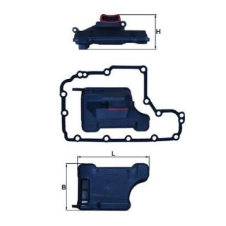 Hidraulinis filtras, automatinė transmisija MAHLE HX 157D
