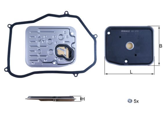 Hidraulinis filtras, automatinė transmisija MAHLE HX 272D