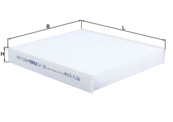 Filtras, salono oras MAHLE LA 100