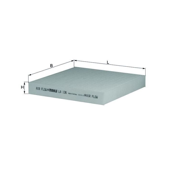 Filtras, salono oras MAHLE LA 136