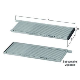 Filtras, salono oras MAHLE LA 195/S