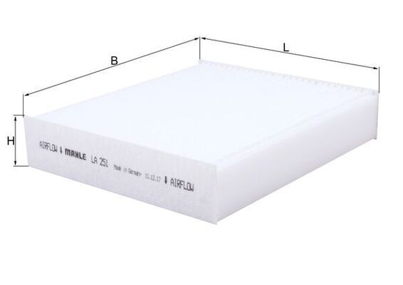 Filtras, salono oras MAHLE LA 251