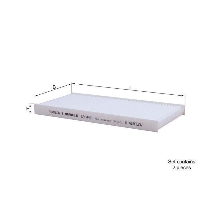 Filtras, salono oras MAHLE LA 444/S