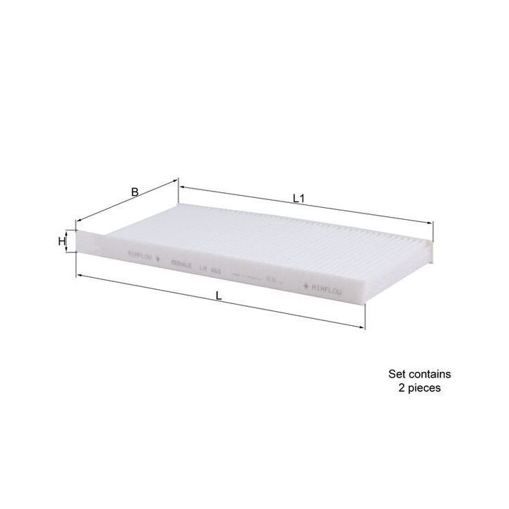 Filtras, salono oras MAHLE LA 468/S