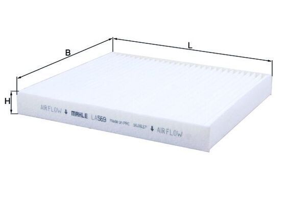 Filtras, salono oras MAHLE LA 569