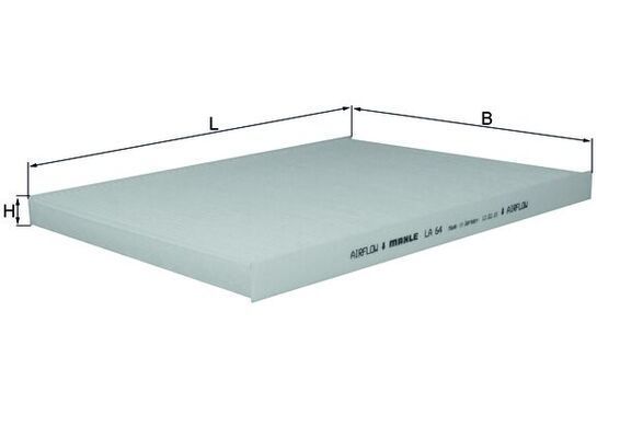 Filtras, salono oras MAHLE LA 64