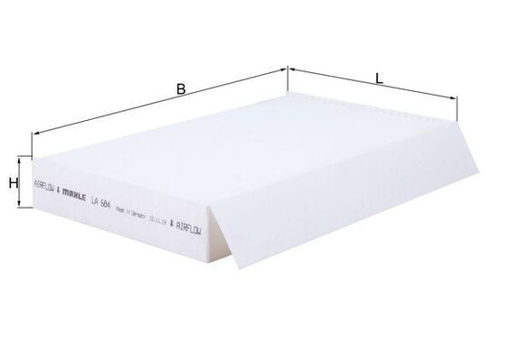 Filtras, salono oras MAHLE LA 684