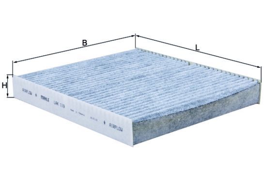 Filtras, salono oras MAHLE LAK 119
