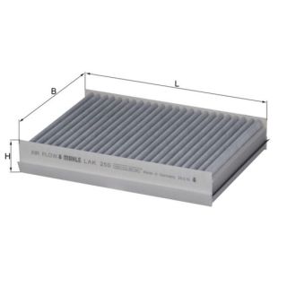 Filtras, salono oras MAHLE LAK 250