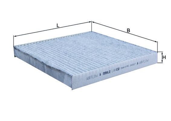 Filtras, salono oras MAHLE LAK 430