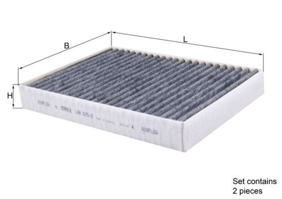 Filtras, salono oras MAHLE LAK 675/2/S