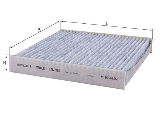 Filtras, salono oras MAHLE LAK 922