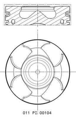 Stūmoklis MAHLE 011 PI 00104 000