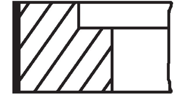 Stūmoklio žiedų komplektas MAHLE 681 02 N0