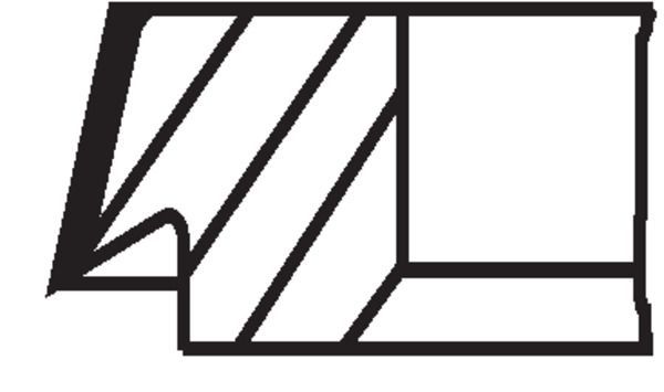 Stūmoklio žiedų komplektas MAHLE 681 RS 00109 0N0