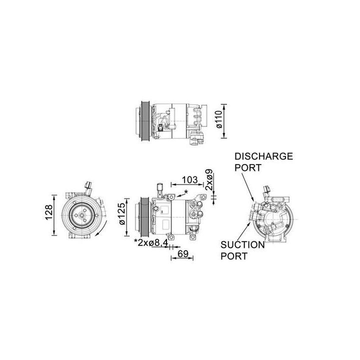 Kompresorius, oro kondicionierius MAHLE ACP 1458 000P