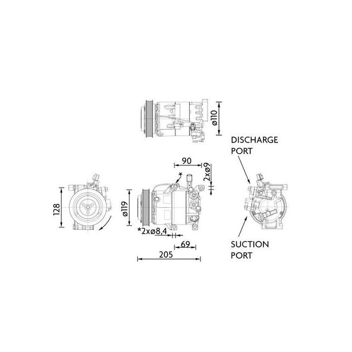 Kompresorius, oro kondicionierius MAHLE ACP 1459 000P